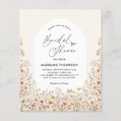 BUDGETワイルドフラワーアーチハートスクリプトブライダルシャワー (正面)