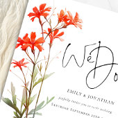 BUDGETワイルドフラワー私たちは3写真を行うQR結婚式の招待