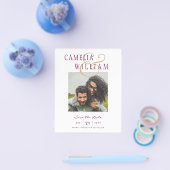 BUDGETワインベリ結婚ー金ゴールドの写真保存日 チラシ (シングル)