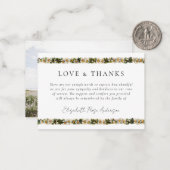 BUDGETヴィンテージデイジー写真葬式 ノートカード (正面/裏面インサイチュ)