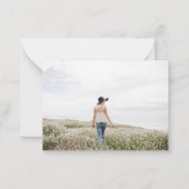 BUDGETヴィンテージデイジー写真葬式 ノートカード (裏面)