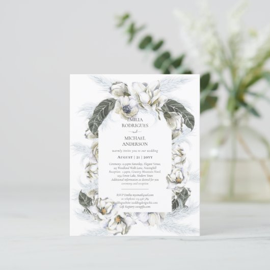 BUDGET両面バイリンガル結婚のホワイトフローラ (スタンド正面)