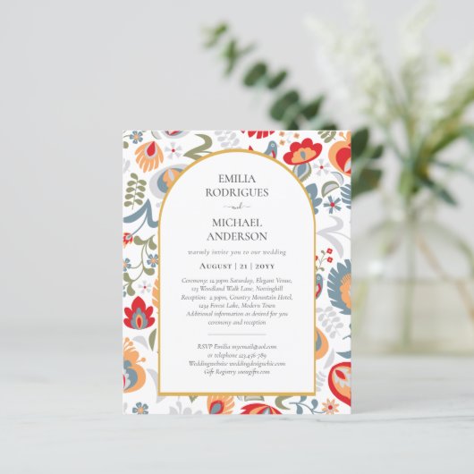 BUDGET両面バイリンガル結婚フォークアートフライ (スタンド正面)