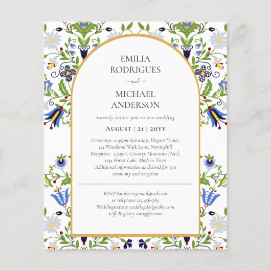 BUDGET両面バイリンガル結婚フォークアート (裏面)