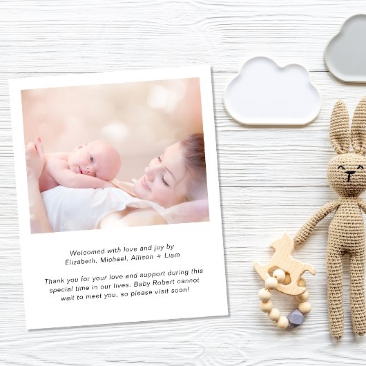 Budget写真ありがとうご出産のお知らせ