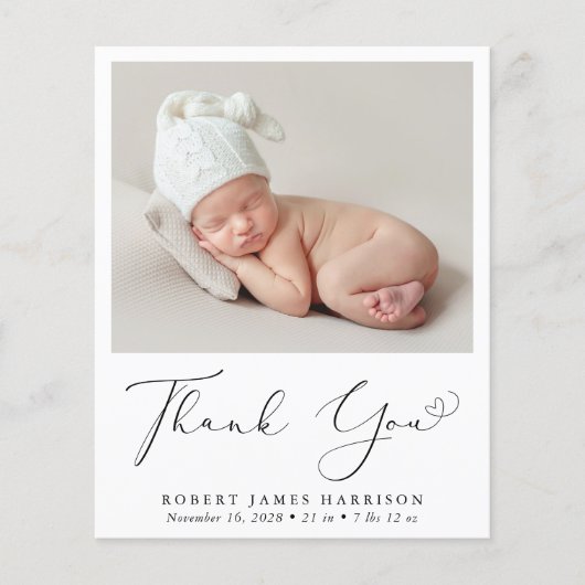 Budget写真ありがとうご出産のお知らせ (正面)