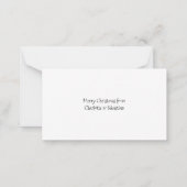 BUDGET写真おもしろいのクリパーソナライズされたスマス ノートカード (裏面)