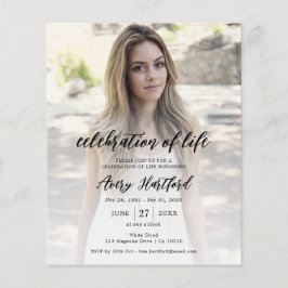 Budget写真お祝いのライフ招待状