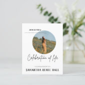 Budget写真お祝いのライフ招待状 (スタンド正面)