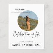 Budget写真お祝いのライフ招待状 (正面)