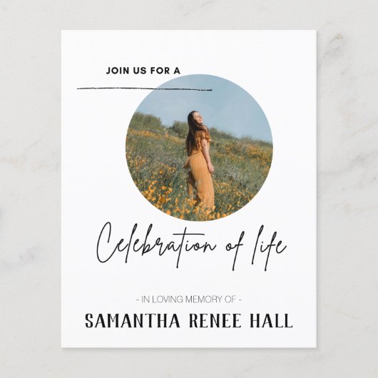 Budget写真お祝いのライフ招待状 (正面)