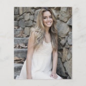 Budget写真お祝いのライフ招待状 (裏面)