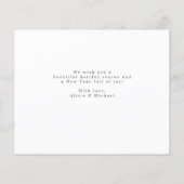 Budget写真の新婚クリスマスホリデーカード (裏面)