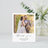 Budget写真の書道結婚のサンキューカード (スタンド正面)