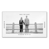 BUDGET写真の結婚式の日付の保存 マグネット名刺 (正面)