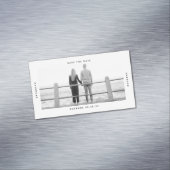 BUDGET写真の結婚式の日付の保存 マグネット名刺 (インサイチュ)