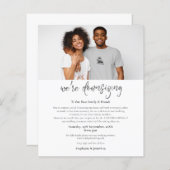 Budget写真の縮小結婚式招待状 (正面/裏面)