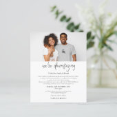 Budget写真の縮小結婚式招待状 (スタンド正面)