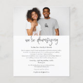 Budget写真の縮小結婚式招待状 (正面)