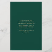 Budget写真アーチエメラルドグリーン金ゴールド日付の保存 (裏面)