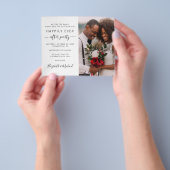 Budget写真ウェディングレセプション日付の保存 チラシ (手)