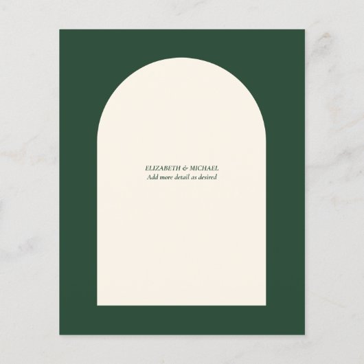 BUDGET写真エメラルドグリーンウェディング日付を保存 チラシ (裏面)