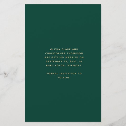 Budget写真エメラルドグリーン金ゴールド保存日 (裏面)