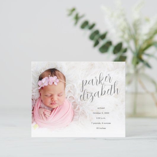 Budget写真エレガントコラージュの誕生のお知らせ (スタンド正面)