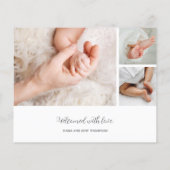 Budget写真エレガントコラージュの誕生のお知らせ (裏面)