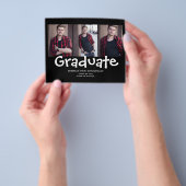 Budget写真コラージュ卒業のお知らせ チラシ (手)