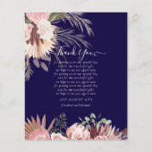 BUDGET写真サンキューカードパンパスグラス結婚ズ (正面)