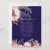 BUDGET写真サンキューカードパンパスグラス結婚ズ (正面)