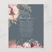 BUDGET写真サンキューカードパンパスグラス結婚ズ (正面)