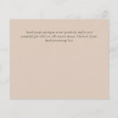 BUDGET写真サンキューカード – 格安モダンシンプル (裏面)