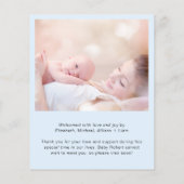 Budget写真サンキューブルーボーイ誕生のお知らせ (裏面)