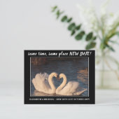 BUDGET写真プランの変更日付の結婚保存 ポストカード (スタンド正面)