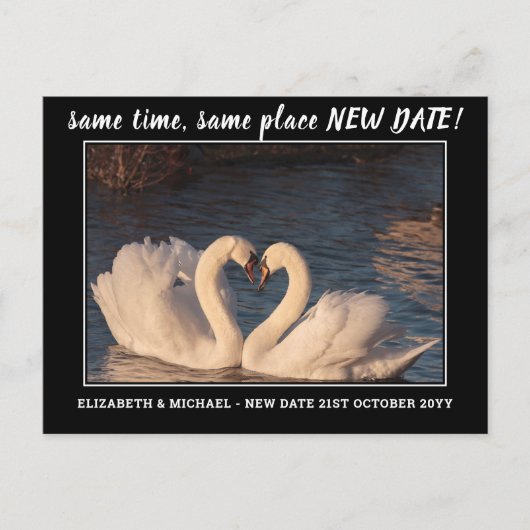 BUDGET写真プランの変更日付の結婚保存 ポストカード (正面)