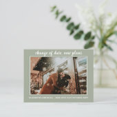 BUDGET写真プランの変更日付の結婚保存 ポストカード (スタンド正面)