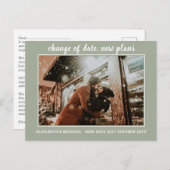 BUDGET写真プランの変更日付の結婚保存 ポストカード (正面/裏面)