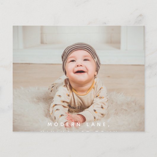 BUDGET写真ベビーシャワー告知ありがとう (裏面)