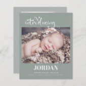 Budget写真モダンコラージュの誕生のお知らせ (正面/裏面)