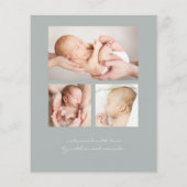 Budget写真モダンコラージュの誕生のお知らせ (裏面)