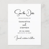 Budget写真モダン日付カードの保存 (正面)