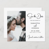 Budget写真モダン日付カードの保存 (正面/裏面)