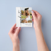 BUDGET写真モダン院卒業式パーティー チラシ (手)