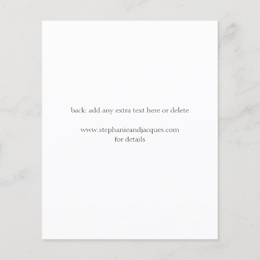 Budget写真モダンMonogram日付の保存 (裏面)