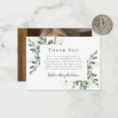 BUDGET写真ユーカリ葬儀ありがとうご注意 ノートカード (正面/裏面インサイチュ)