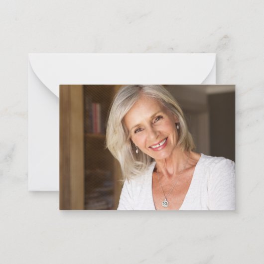 BUDGET写真ユーカリ葬儀ありがとうご注意 ノートカード (裏面)