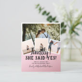 BUDGET写真婚約した結婚式の招待 (スタンド正面)