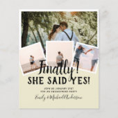 BUDGET写真婚約した結婚式の招待 (正面)